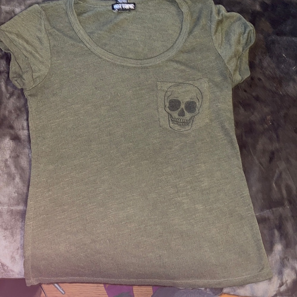 dark green top